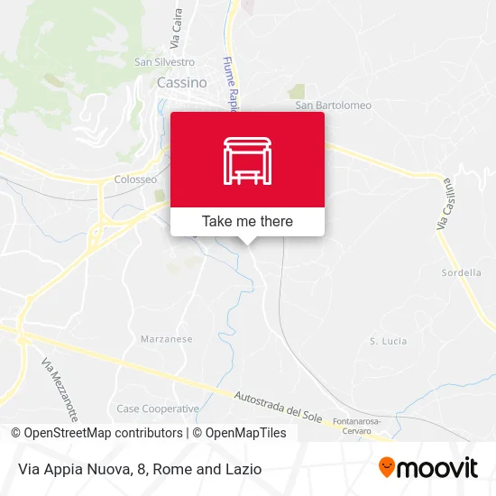8 Appia Nuova Road map