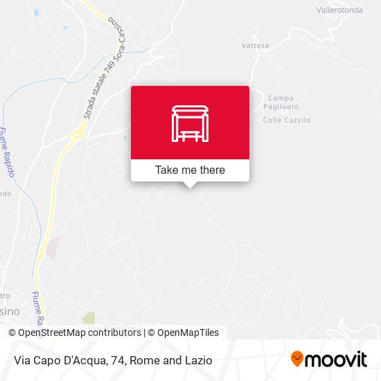 Via Capo D'Acqua, 74 map