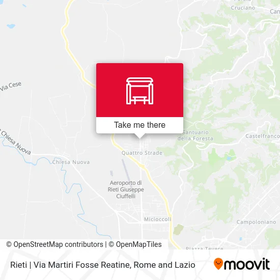 Rieti | Via Martiri Fosse Reatine map
