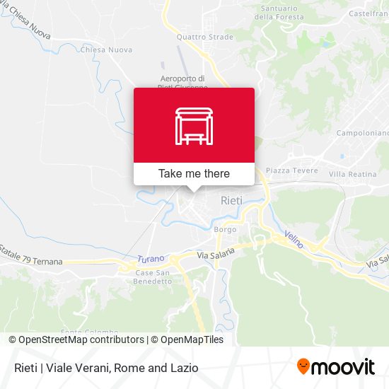 Rieti | Viale Verani map