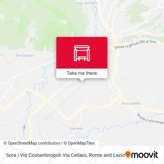 Sora | Via Costantinopoli Via Cellaro map
