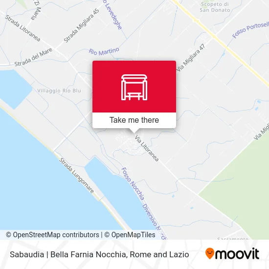 Sabaudia | Bella Farnia Nocchia map