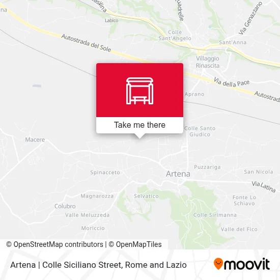 Artena | Colle Siciliano Street map