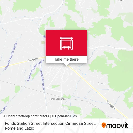 Fondi, Station Street Intersection Cimarosa Street map