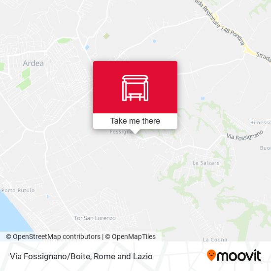 Via Fossignano/Boite map