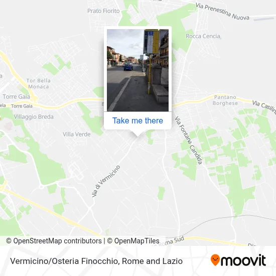 Vermicino/Osteria Finocchio map