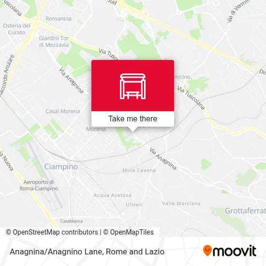 Anagnina/Anagnino Lane map