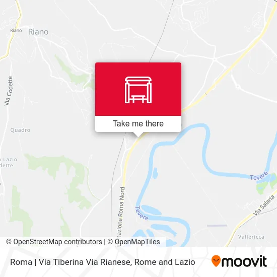 Roma | Via Tiberina Via Rianese map