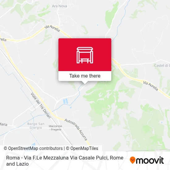 Roma - Via F.Le Mezzaluna Via Casale Pulci map