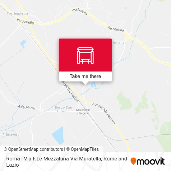 Roma | Via F.Le Mezzaluna Via Muratella map