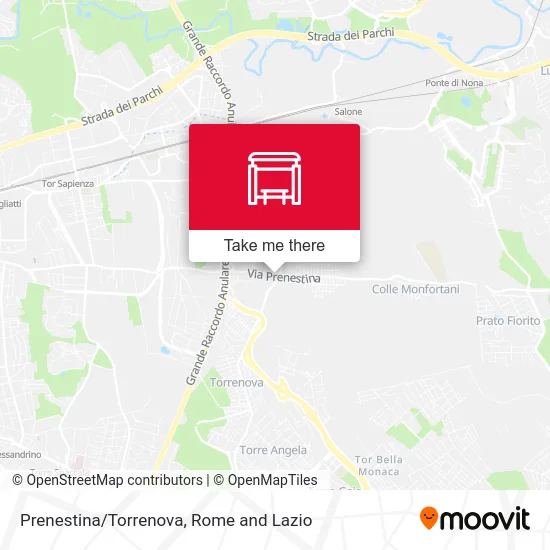 Prenestina/Torrenova map