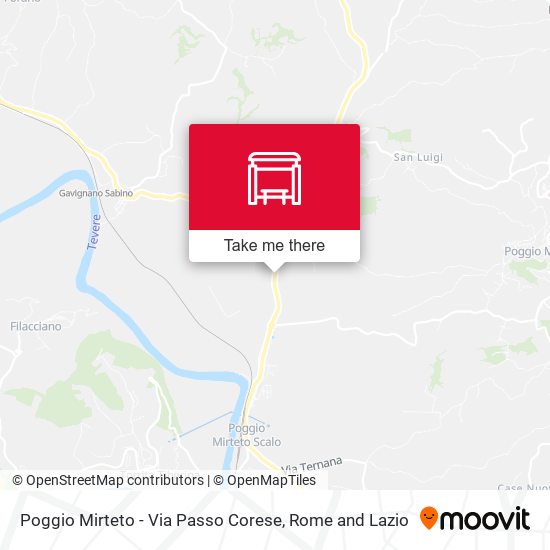 Poggio Mirteto - Via Passo Corese map