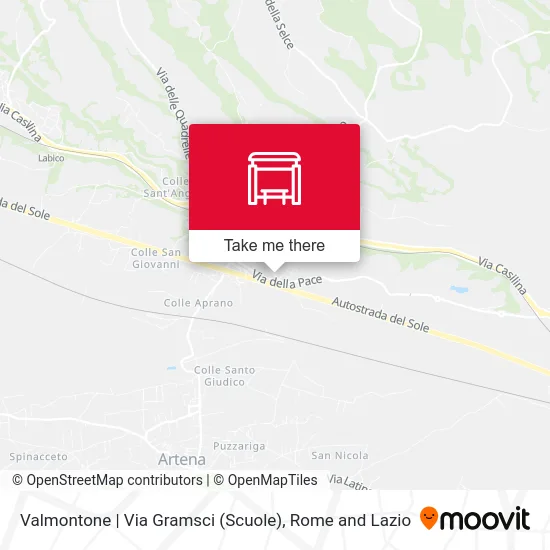 Valmontone | Gramsci Road (Schools) map