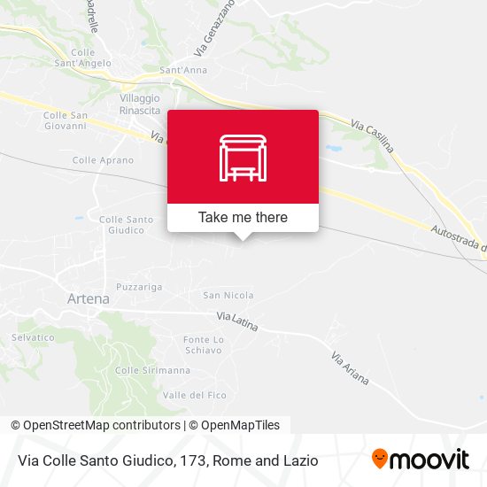 Via Colle Santo Giudico, 173 map