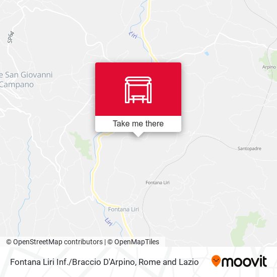 Fontana Liri Inf. / Braccio D'Arpino map