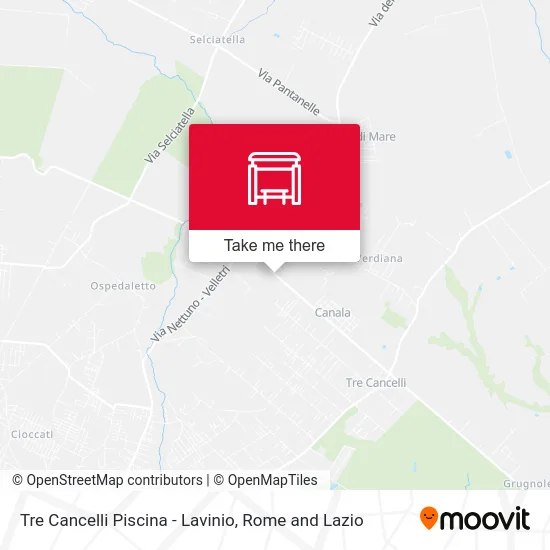 Tre Cancelli Piscina - Lavinio map