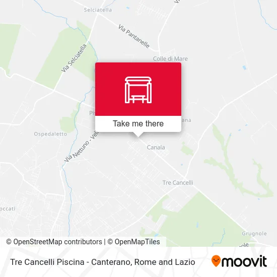 Tre Cancelli Pool - Canterano map