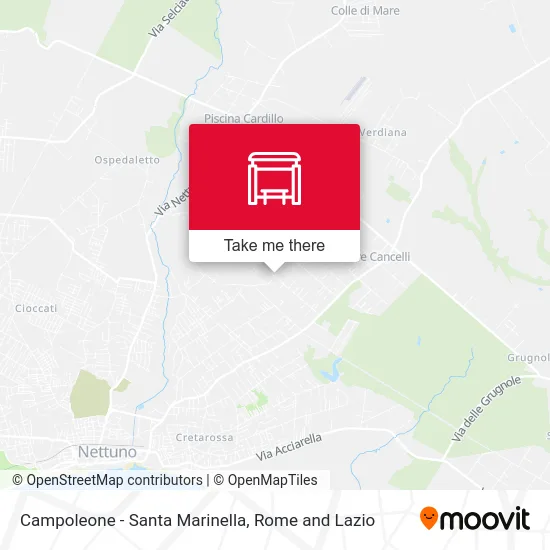 Campoleone - Santa Marinella map