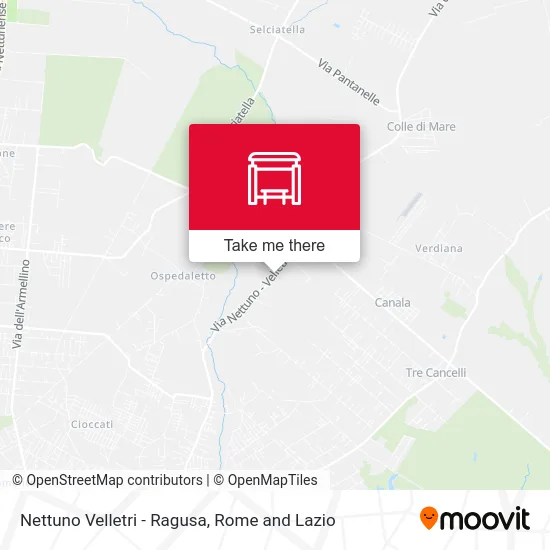 Nettuno Velletri - Ragusa map