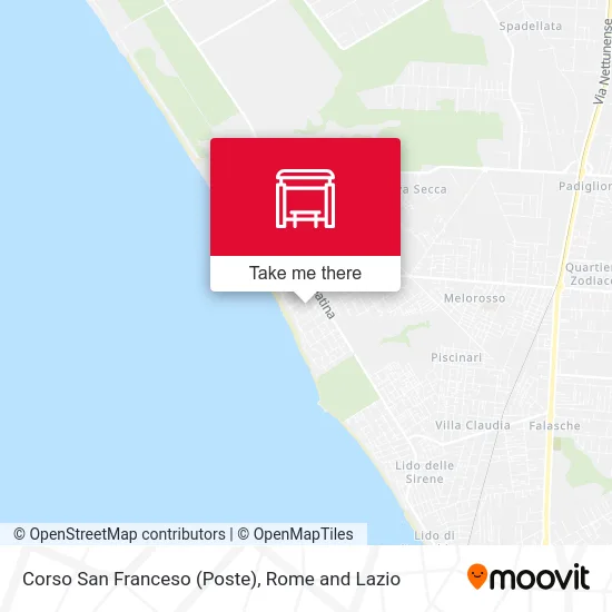 Corso San Franceso (Poste) map