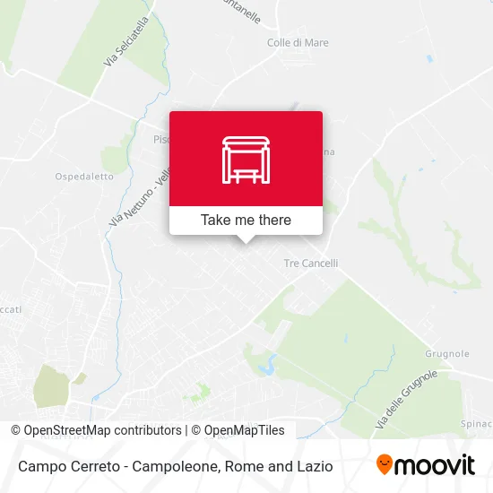 Campo Cerreto - Campoleone map