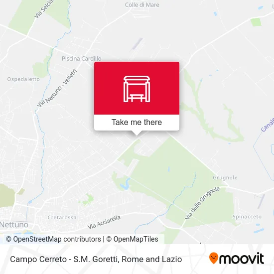 Campo Cerreto - Santa Maria Goretti map
