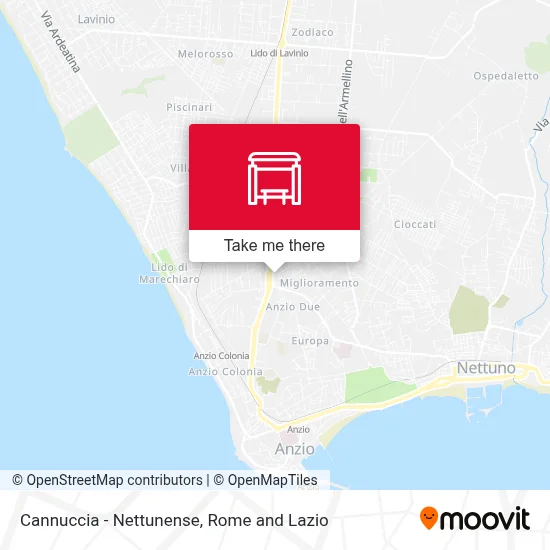 Cannuccia - Nettunense map