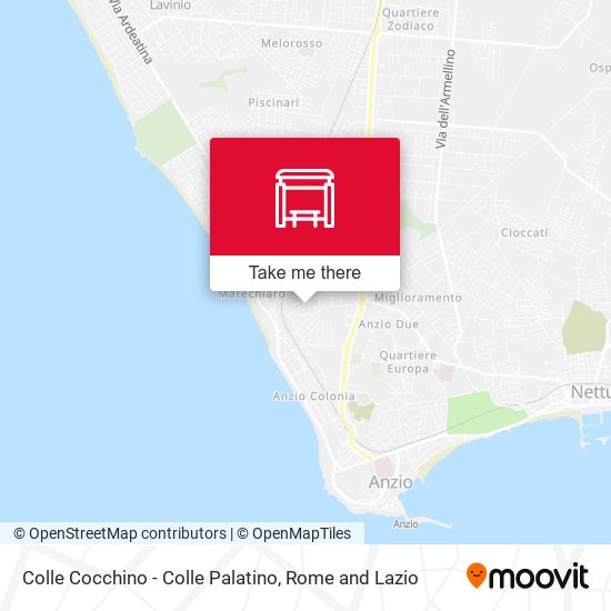 Colle Cocchino - Colle Palatino map