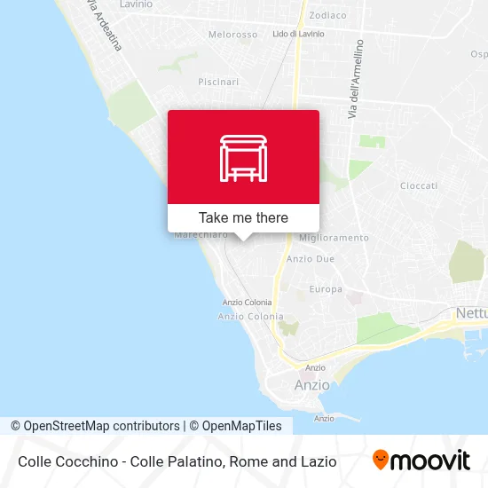 Colle Cocchino - Colle Palatino map