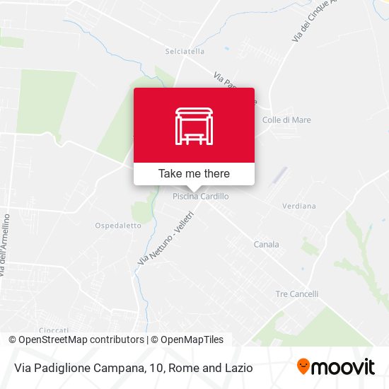 Via Padiglione Campana, 10 map