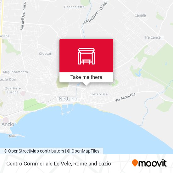 Centro Commeriale Le Vele map