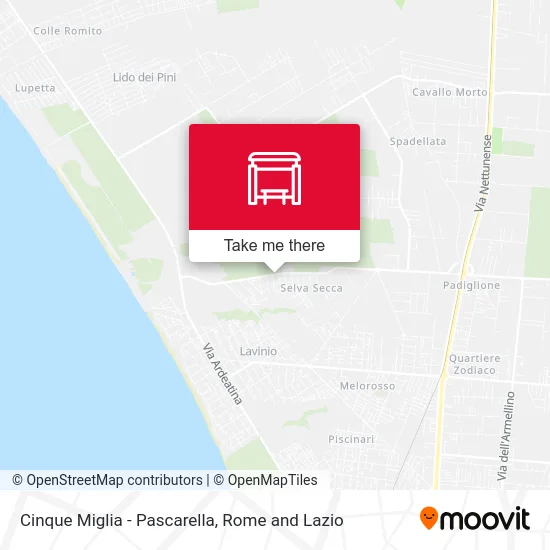 Cinque Miglia - Pascarella map