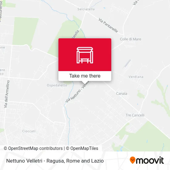 Nettuno Velletri - Ragusa map