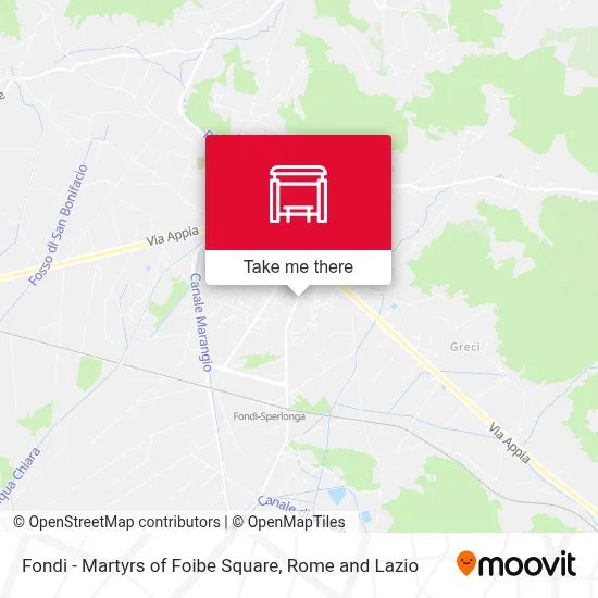 Fondi - Martyrs of Foibe Square map