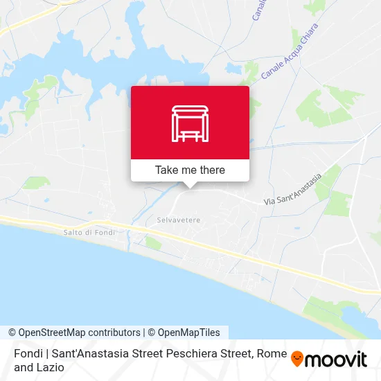 Fondi | Sant'Anastasia Street Peschiera Street map