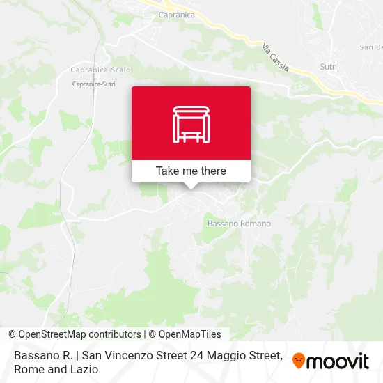 Bassano R. | San Vincenzo Street 24 Maggio Street map