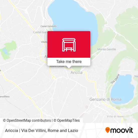Ariccia | Via Dei Villini map