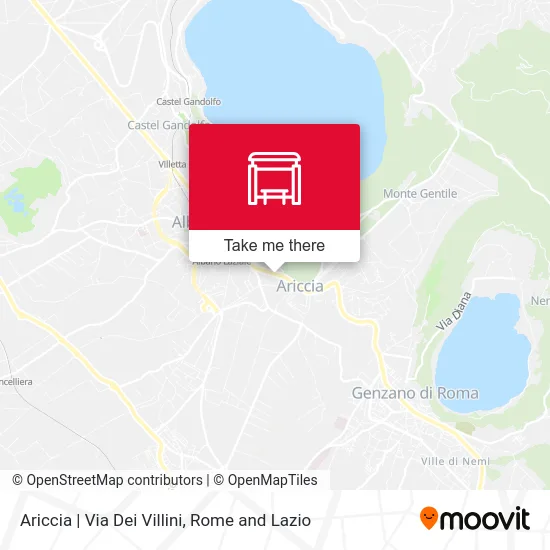 Ariccia | Villini Street map