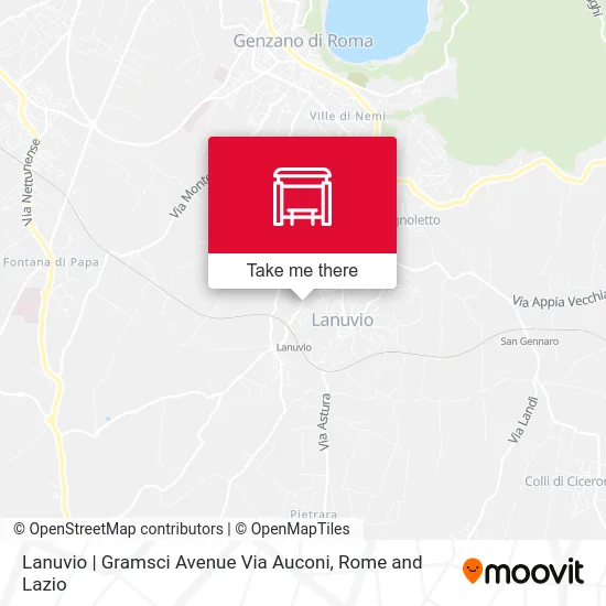 Lanuvio | Gramsci Avenue Via Auconi map