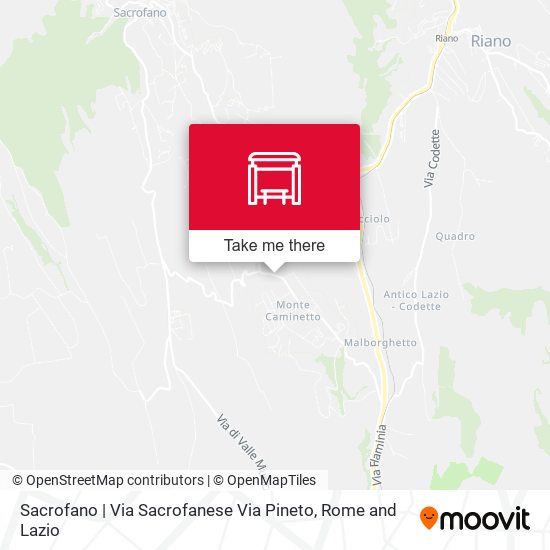 Sacrofano | Via Sacrofanese Via Pineto map