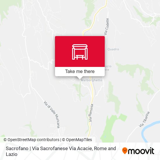 Sacrofano | Via Sacrofanese Via Acacie map