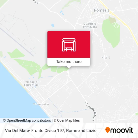 Via Del Mare- Fronte Civico 197 map