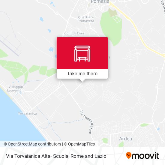 Via Torvaianica Alta- Scuola map