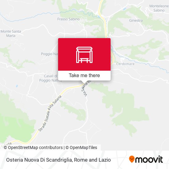 Osteria Nuova Di Scandriglia map