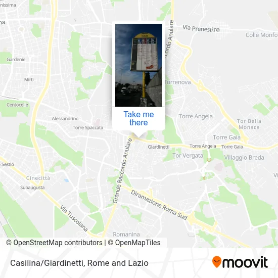 Casilina/Giardinetti map
