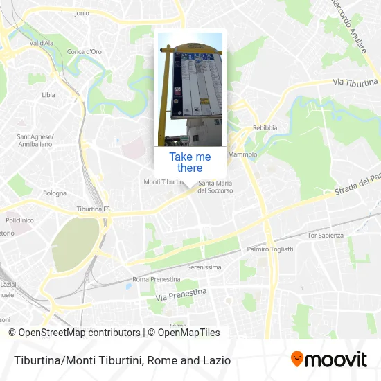 Tiburtina/Monti Tiburtini map