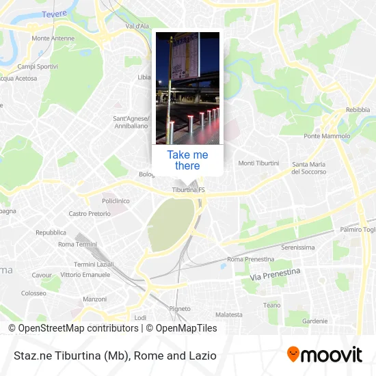 Tiburtina Station (Metro B) map