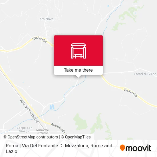 Roma | Via Del Fontanile Di Mezzaluna map