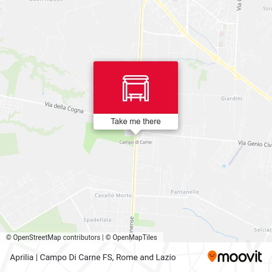 Aprilia | Campo Di Carne Station map