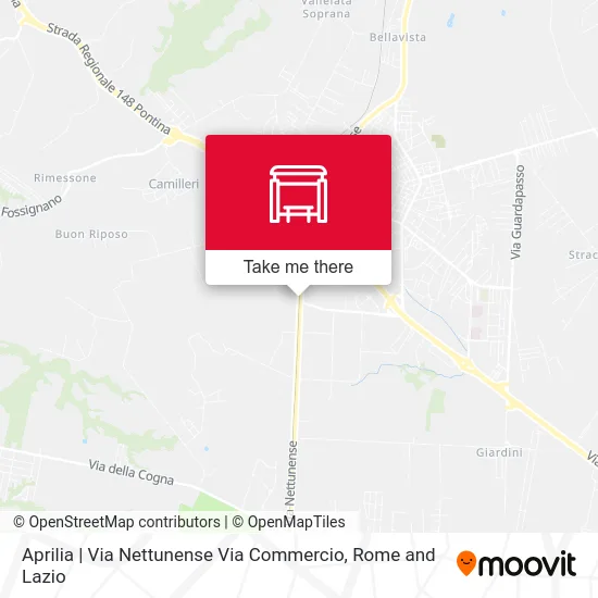 Aprilia | Nettunense Street Commerce Street map